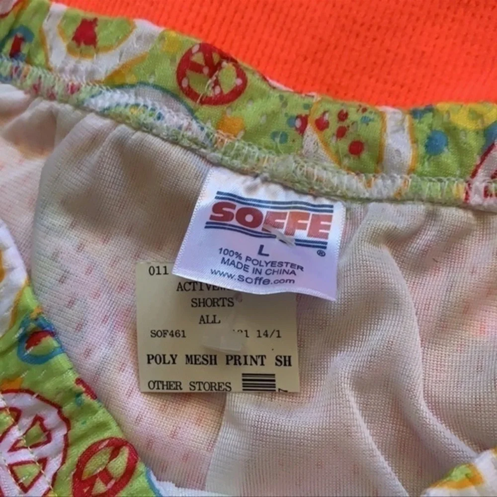 SOFFE WOMANS NEON SHORT SET TEE IS SMALL/MEDIUM SHORTS ARE SIZE LARGE